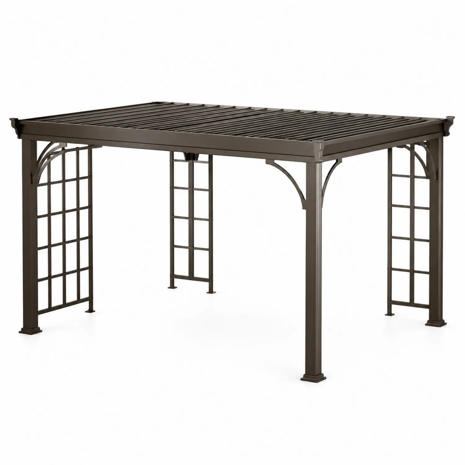 Pergola en aluminium marron 300x400x250 cm