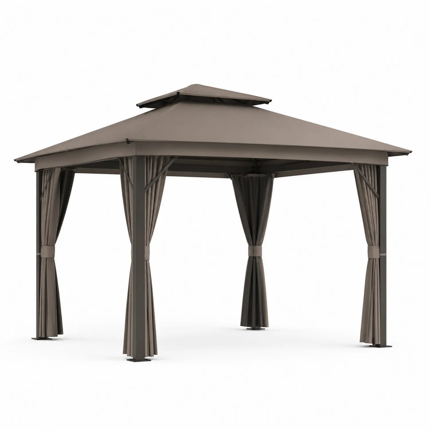 Pavillon de jardin en acier et polyester 3x3 m